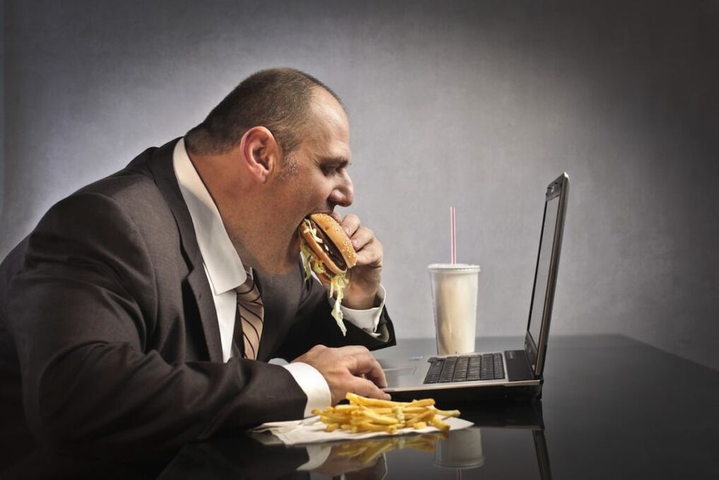 unhealthy food and sedentary work as causes of prostatitis and hemorrhoids